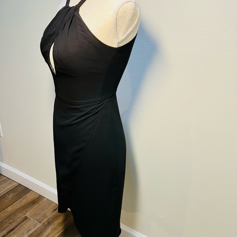 bebe NEW WITH TAGS Elegant Black Asymmetrical Dress SIZE O